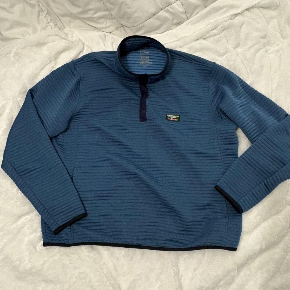 LL Bean Men's Blue Airlight Knit Pullover